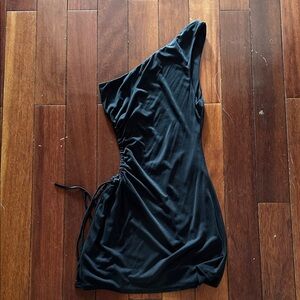 Edikted Black Dress with Pink Tag